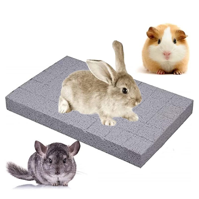 Litewoo Hamster Chew Toy Pets Grinding Teeth and Claws Lava Pumice Stone Rabbit Foot Pad for Guinea Pig Ferret Hedgehog Gerbil Bunny Rat Cage Accessories (A) - Image 1